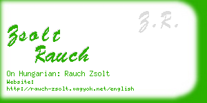 zsolt rauch business card